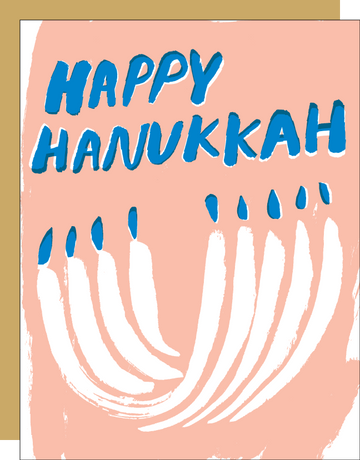 Pink Happy Hanukkah Card