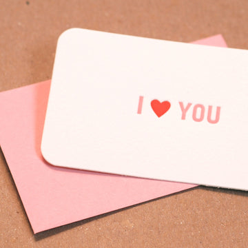 5 Fire + Peony I Love You Letterpress Mini Notes