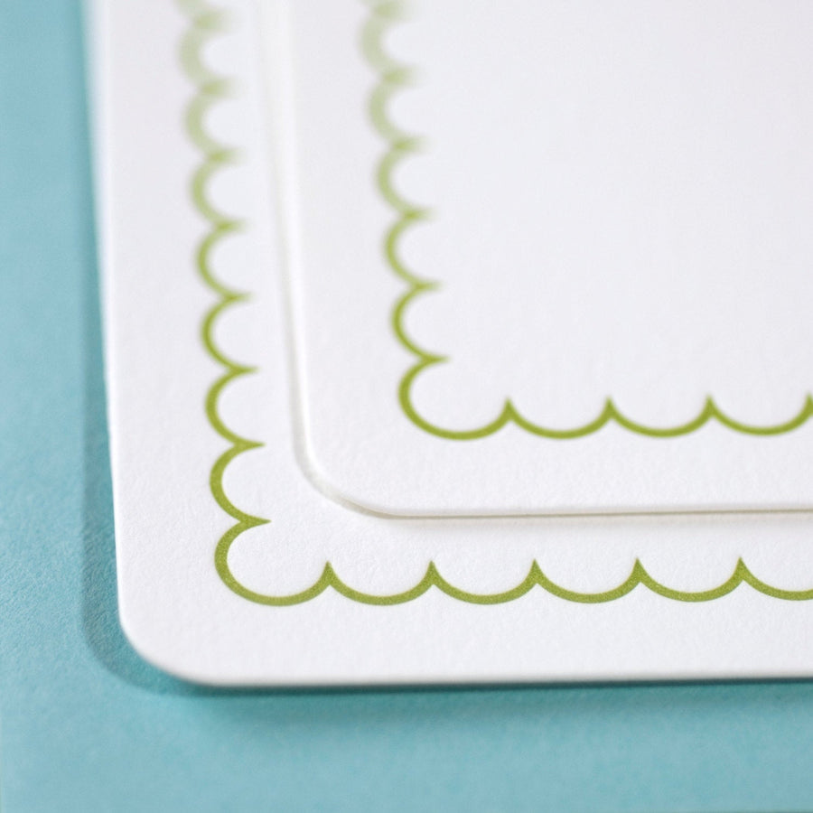 Edamame Simple Scallop Letterpress Note
