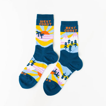 L Best Coast Adult Crew Socks