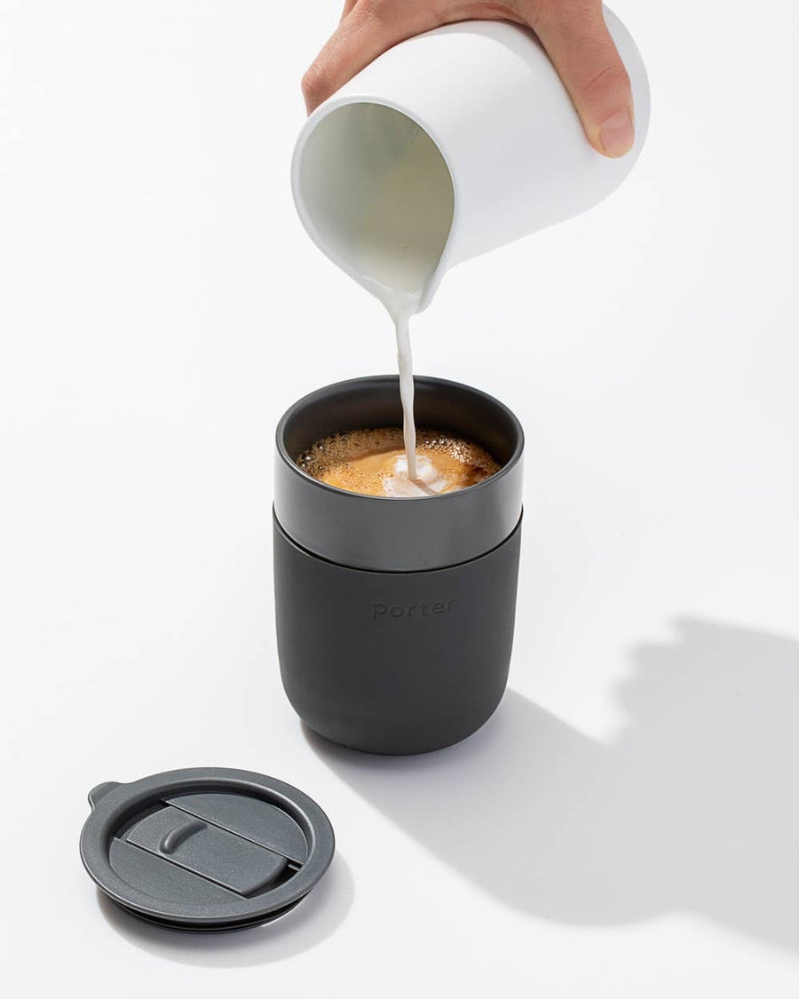 Charcoal 12 oz Porter Ceramic Travel Mug
