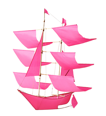 Pink Sailing Ship Kite